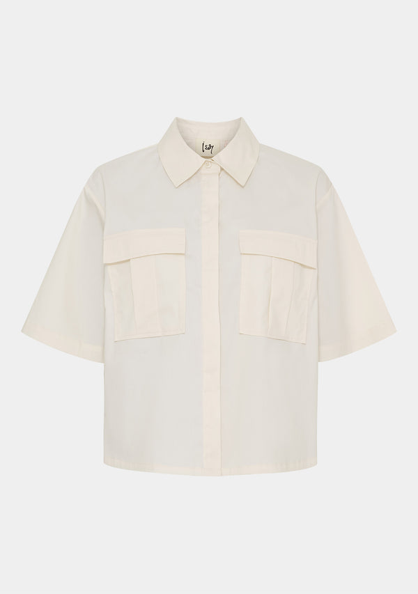 I SAY Sigga s/s Shirt Shirts 146 Cream