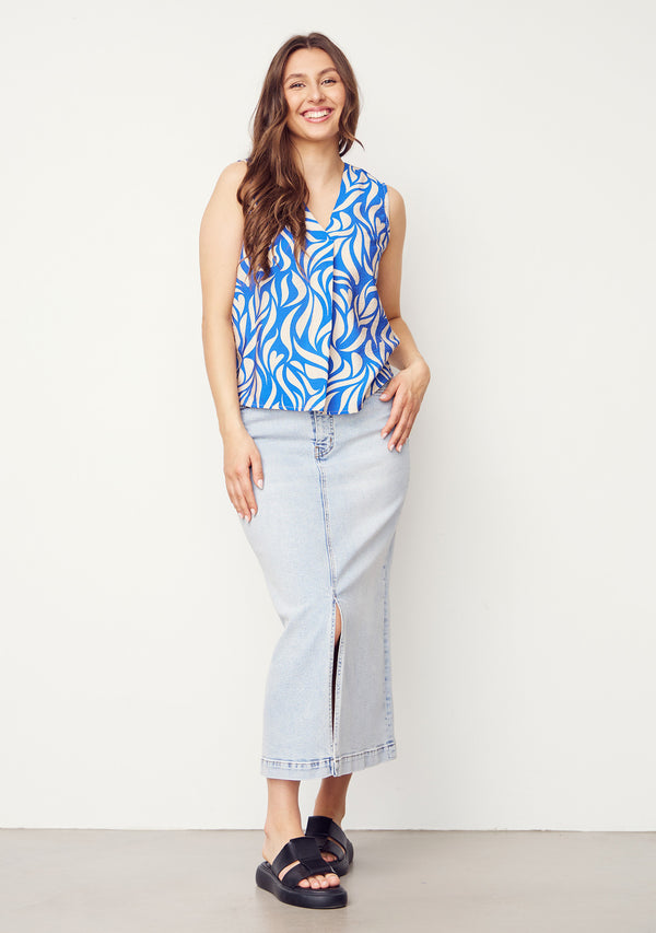 I SAY Torino Denim Skirt Skirts 670 Blue Wash Denim