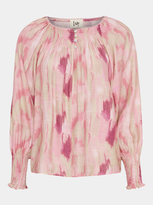I SAY Ane Button Blouse Blouses I44 Rose Dream