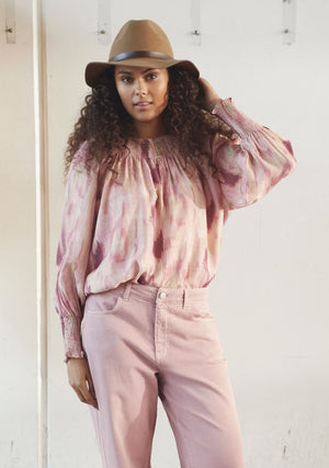 I SAY Ane Button Blouse Blouses I44 Rose Dream