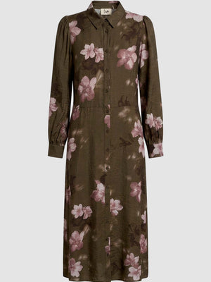 I SAY Ane Classic Dress Dresses G13 Khaki Flowerdream