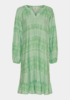I SAY Ane Flounce Dress Dresses L98 Green Geo