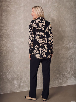 I SAY Ane Shirt Shirts M41 Black w/Cream