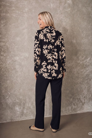 I SAY Ane Shirt Shirts M41 Black w/Cream