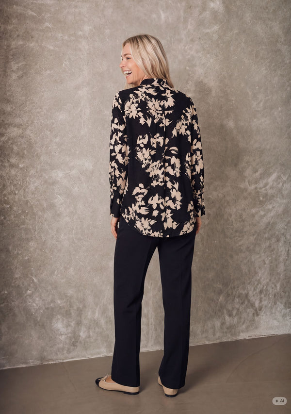 I SAY Ane Shirt Shirts M41 Black w/Cream