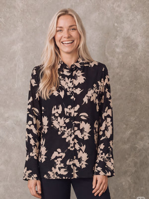 I SAY Ane Shirt Shirts M41 Black w/Cream