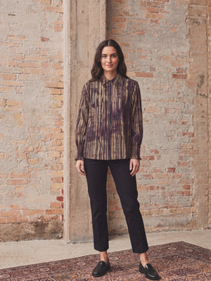 I SAY Ane Smock Shirt Shirts N42 Aubergine Flow