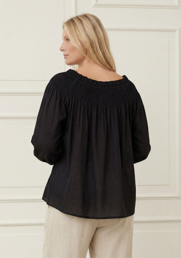 I SAY Ane Stretch Blouse Blouses 900 Black