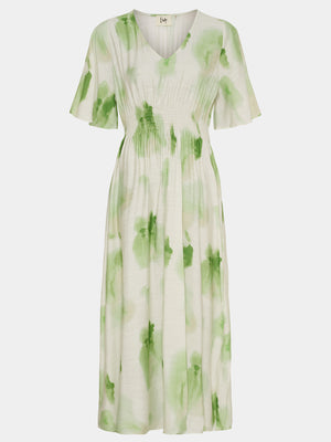 I SAY Ane Stretch Dress Dresses N27 Green Watercolor