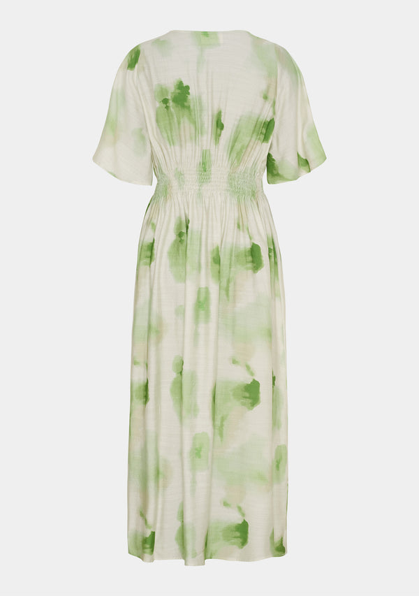 I SAY Ane Stretch Dress Dresses N27 Green Watercolor
