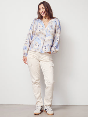 I SAY Ane V-Neck Blouse Blouses M46 Spring Dream