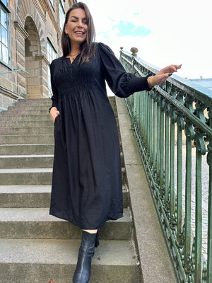 I SAY Ane V-Neck Dress Dresses 900 Black