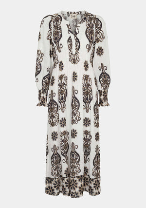 I SAY Ane V-Neck Dress Dresses N25 Summer Border Print