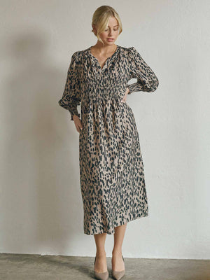 I SAY Ane V-Neck Dress Dresses N26 Black Drops