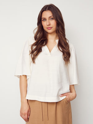 I SAY Ane s/s Blouse Blouses 101 Broken White