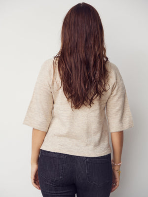I SAY Anna 3/4 Sleeve Pullover Knitwear 956 Smokey