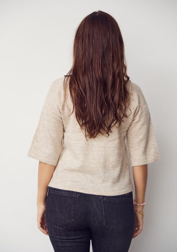 I SAY Anna 3/4 Sleeve Pullover Knitwear 956 Smokey