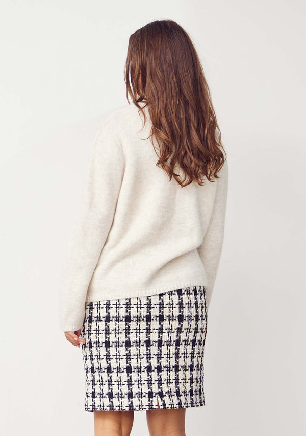 I SAY Anna Classic Cardigan Knitwear 101 Broken White