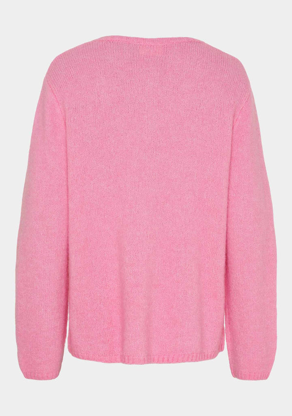 I SAY Anna Classic Cardigan Knitwear 550 Fresh Pink