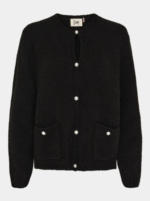 I SAY Anna Classic Cardigan Knitwear 900 Black