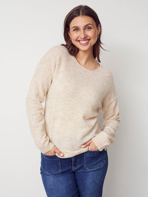 I SAY Anna Classic Pullover Knitwear 111 Sand Melange