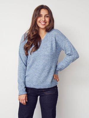 I SAY Anna Classic Pullover Knitwear 678 Ice Blue