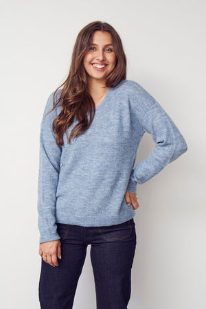 I SAY Anna Classic Pullover Knitwear 678 Ice Blue