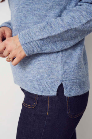 I SAY Anna Classic Pullover Knitwear 678 Ice Blue
