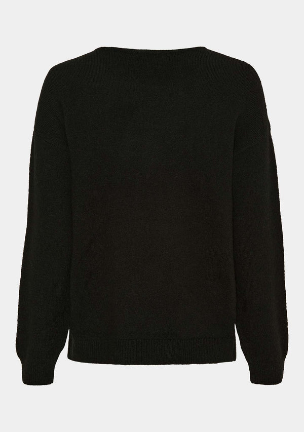 I SAY Anna Classic Pullover Knitwear 900 Black