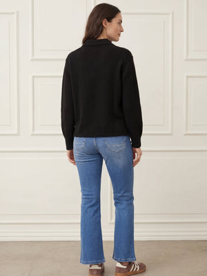 I SAY Anna Colar Cardigan Knitwear 900 Black