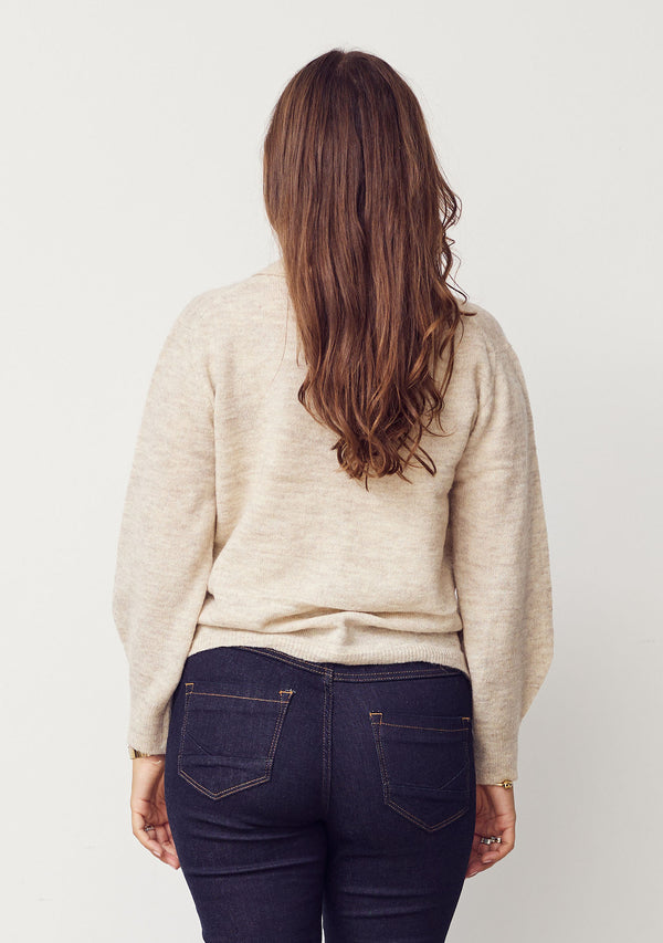 I SAY Anna Colar Cardigan Knitwear 956 Smokey