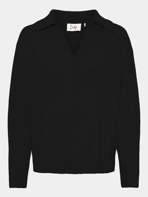 I SAY Anna Colar Knit Knitwear 900 Black