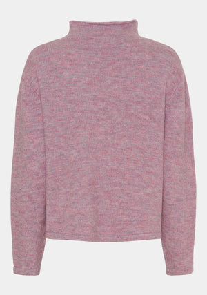 I SAY Anna Highneck Pullover Knitwear 522 Pink Melange