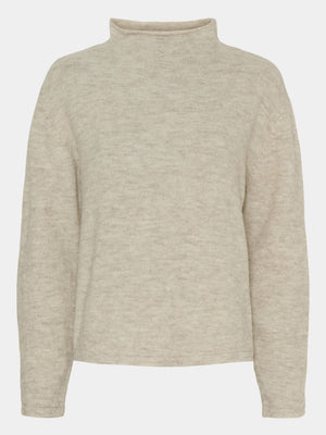 I SAY Anna Highneck Pullover Knitwear 956 Smokey