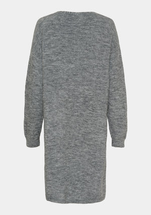 I SAY Anna Long Cardigan Knitwear 947 Grey Melange