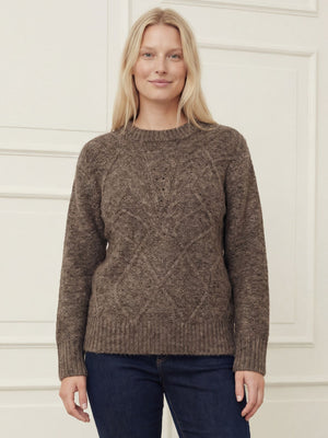 I SAY Anna New Pullover Knitwear 361 Taupe Melange
