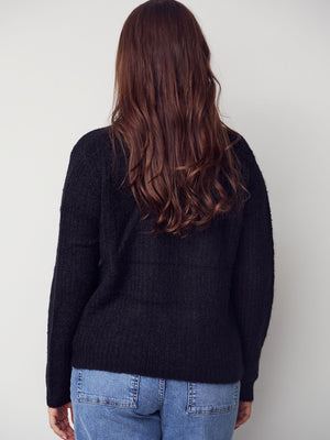 I SAY Anna String Pullover Knitwear 900 Black