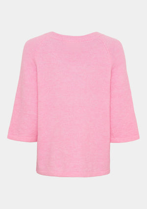 I SAY Anna s/s V-Neck Pullover Knitwear 550 Fresh Pink
