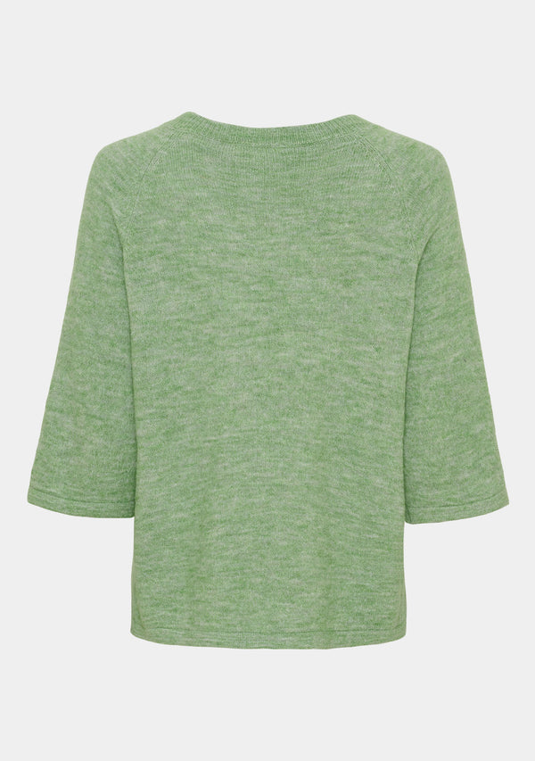I SAY Anna s/s V-Neck Pullover Knitwear 838 Delicate Green