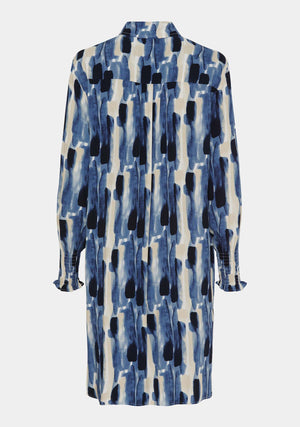 I SAY Asta Printed Dress Dresses M43 Blue Float