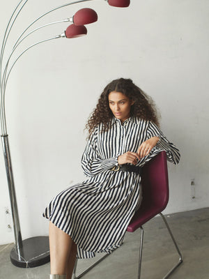 I SAY Asta Smock Dress Dresses N16 Creamy w/Black