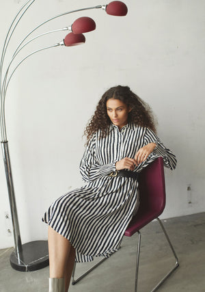 I SAY Asta Smock Dress Dresses N16 Creamy w/Black