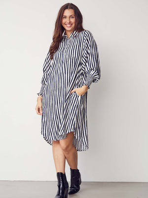 I SAY Asta Smock Dress Dresses N16 Creamy w/Black