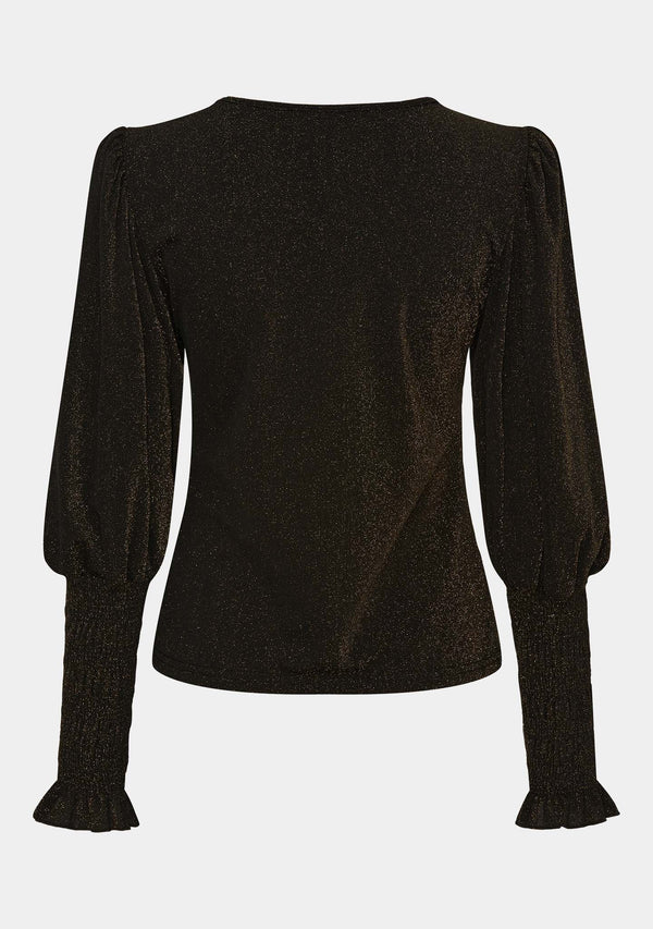 I SAY Barbel Blouse Blouses M35 Black w/Gold