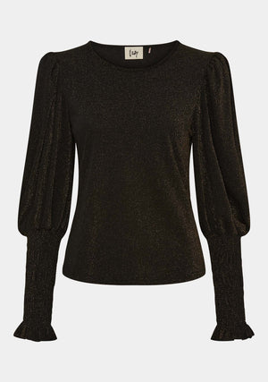 I SAY Barbel Blouse Blouses M35 Black w/Gold