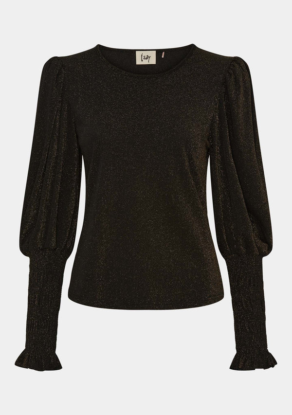 I SAY Barbel Blouse Blouses M35 Black w/Gold