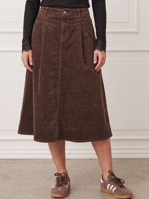 I SAY Barbel Corduroy Skirt Skirts N19 Washed Taupe