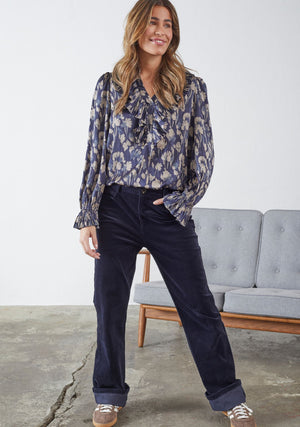 I SAY Barbel Flare Pant Pants 659 Dark navy