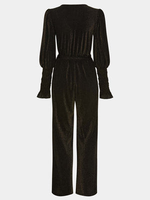 I SAY Barbel Jumpsuit Dresses M35 Black w/Gold