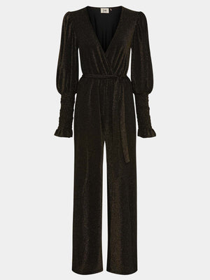 I SAY Barbel Jumpsuit Dresses M35 Black w/Gold